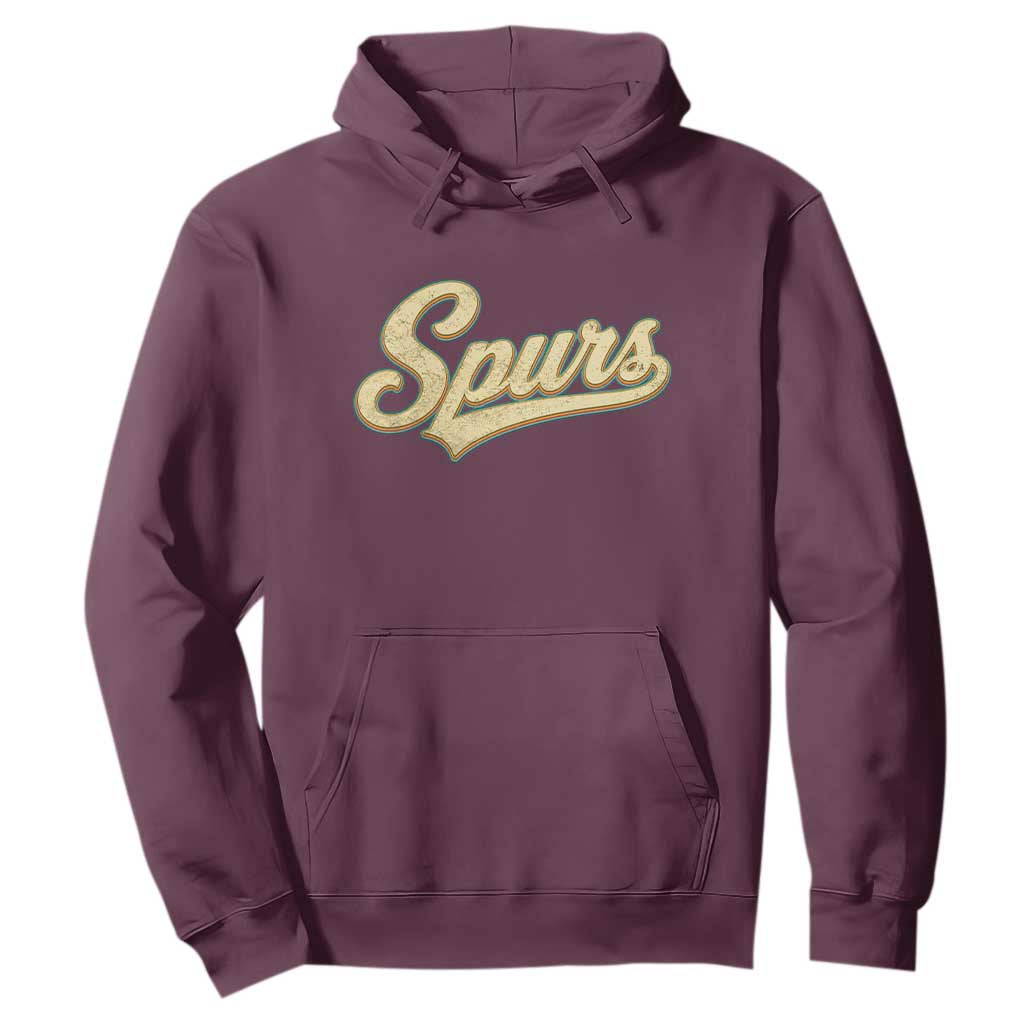 Vintage Spurs Name Script Hoodie for Sports Fan TS02 Maroon Print Your Wear