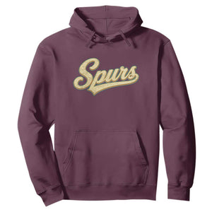Vintage Spurs Name Script Hoodie for Sports Fan TS02 Maroon Print Your Wear