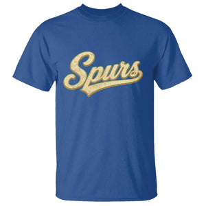 Vintage Spurs Name Script T Shirt for Sports Fan TS02 Royal Blue Print Your Wear
