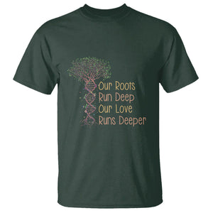 Family Reunion T Shirt Our Root Run Deep Our Love Runs Deeper TS02 Dark Forest Green Printyourwear