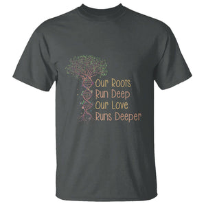 Family Reunion T Shirt Our Root Run Deep Our Love Runs Deeper TS02 Dark Heather Printyourwear