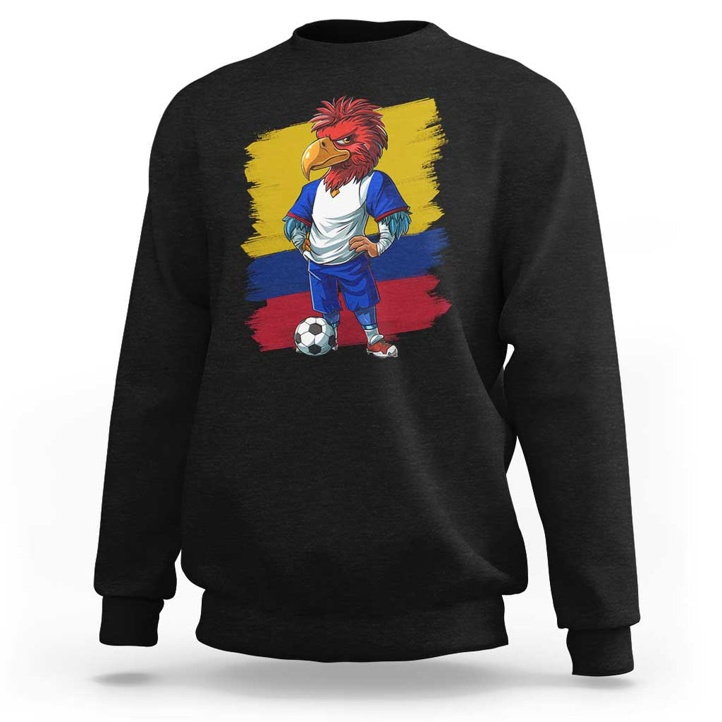 Colombia Football Sweatshirt Eagle Mascot Colombian Flag TS02 Black Print Your Wear