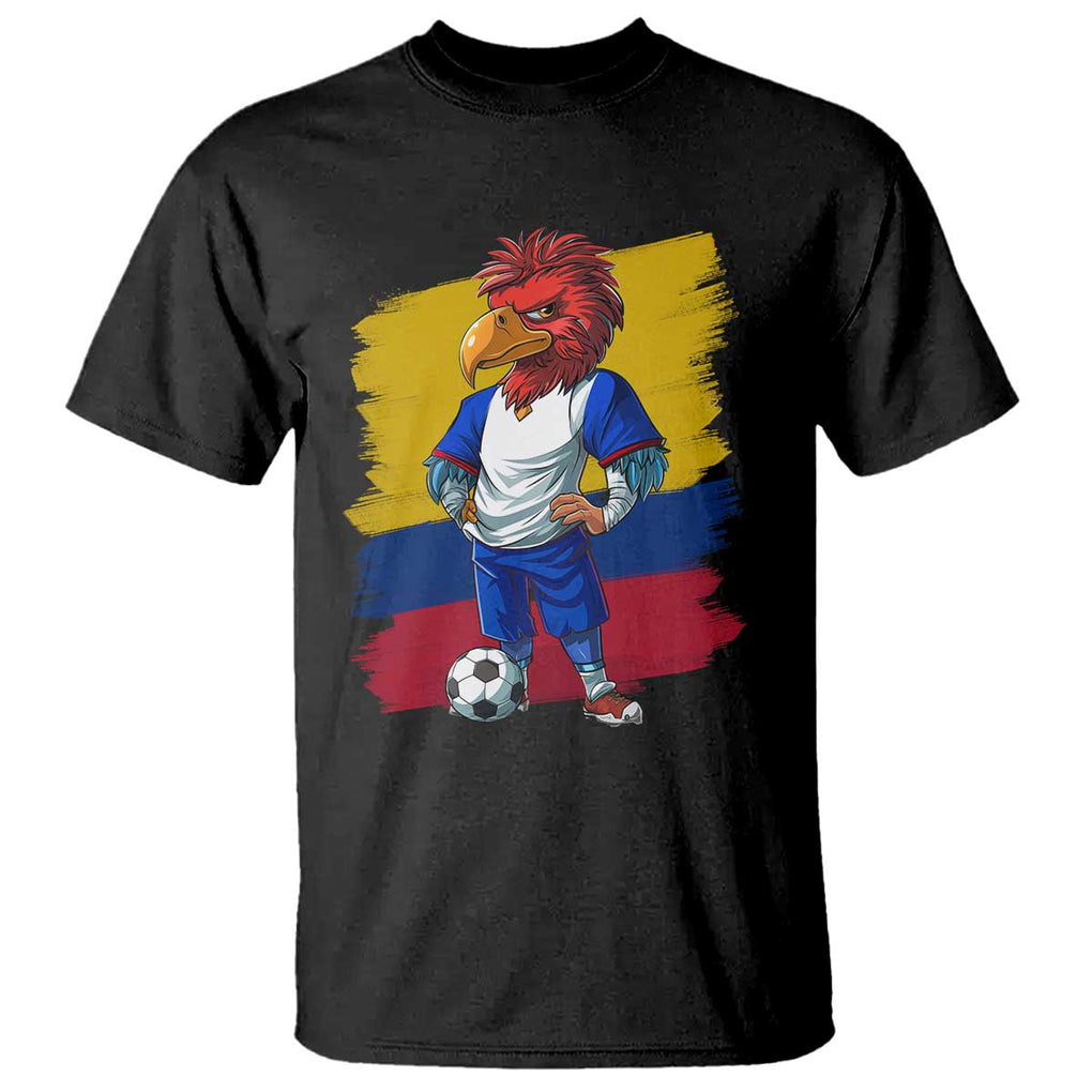 Colombia Football T Shirt Eagle Mascot Colombian Flag TS02 Black Print Your Wear