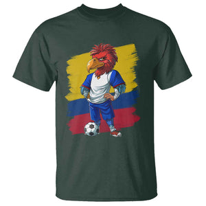 Colombia Football T Shirt Eagle Mascot Colombian Flag TS02 Dark Forest Green Print Your Wear