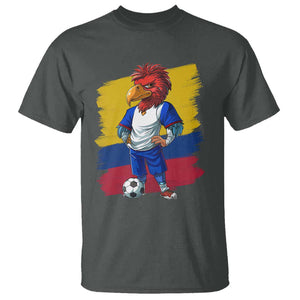 Colombia Football T Shirt Eagle Mascot Colombian Flag TS02 Dark Heather Print Your Wear