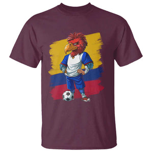 Colombia Football T Shirt Eagle Mascot Colombian Flag TS02 Maroon Print Your Wear