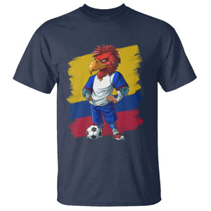 Colombia Football T Shirt Eagle Mascot Colombian Flag TS02 Navy Print Your Wear