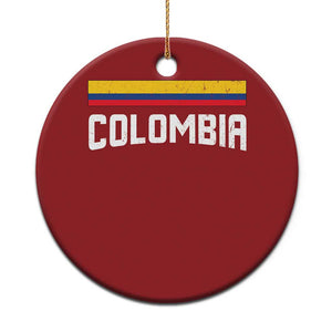 Colombia Christmas Ornament COL Throwback Retro Vintage Colombian Flag TS02 Print Your Wear