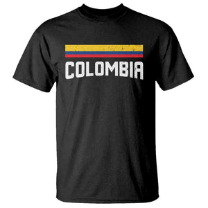 Colombia T Shirt COL Throwback Retro Vintage Colombian Flag TS02 Black Print Your Wear