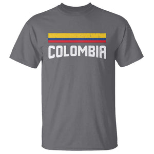 Colombia T Shirt COL Throwback Retro Vintage Colombian Flag TS02 Charcoal Print Your Wear