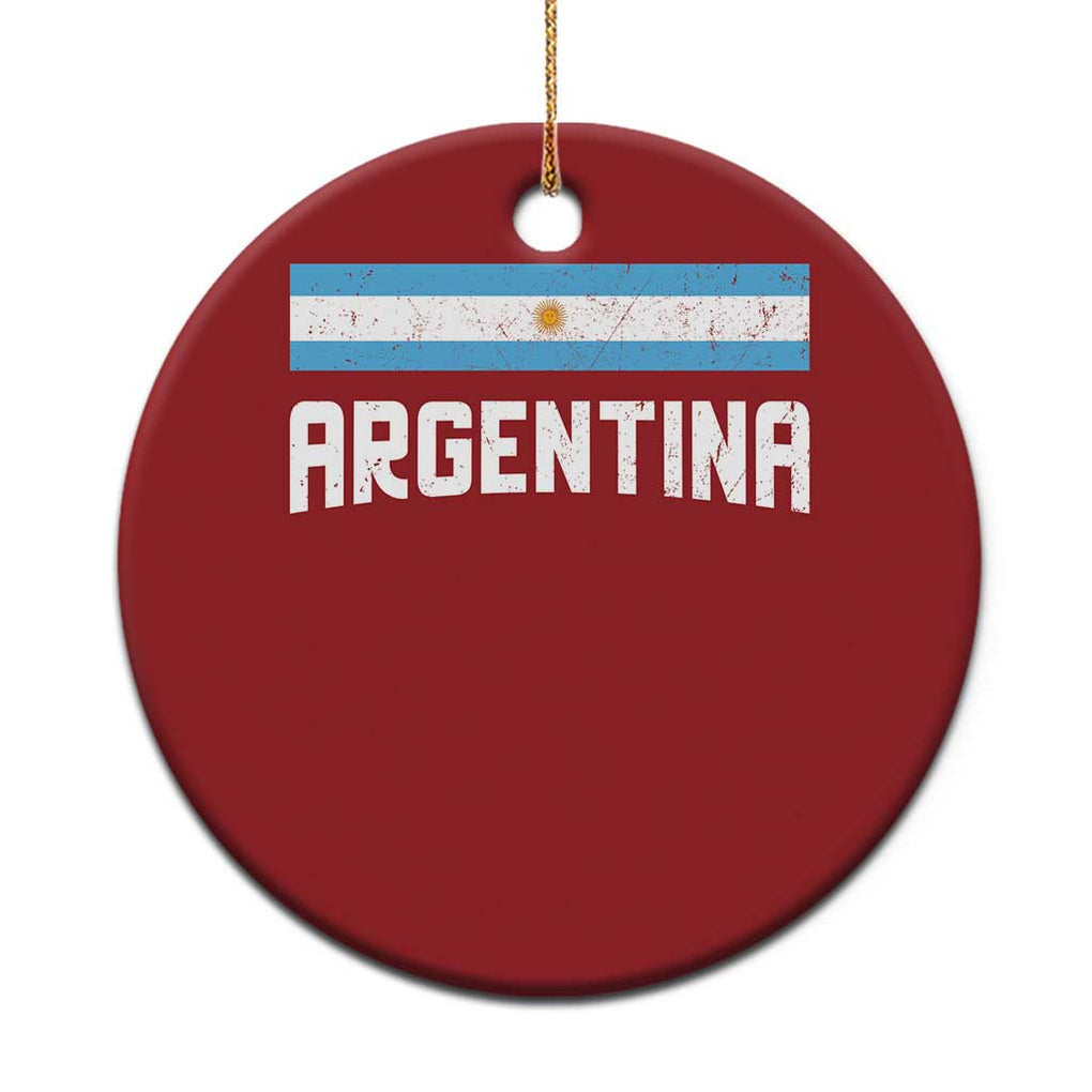 Argentina Christmas Ornament ARG Throwback Retro Vintage Argentine Flag TS02 Print Your Wear