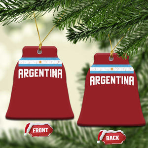 Argentina Christmas Ornament ARG Throwback Retro Vintage Argentine Flag TS02 Bell Flake Red Print Your Wear