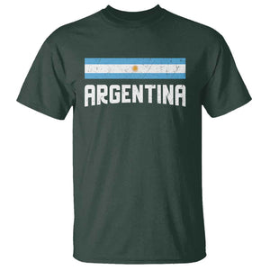 Argentina T Shirt ARG Throwback Retro Vintage Argentine Flag TS02 Dark Forest Green Print Your Wear