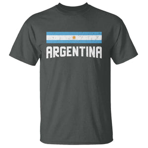 Argentina T Shirt ARG Throwback Retro Vintage Argentine Flag TS02 Dark Heather Print Your Wear