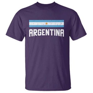 Argentina T Shirt ARG Throwback Retro Vintage Argentine Flag TS02 Purple Print Your Wear