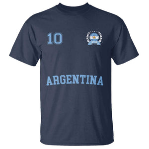 Argentina Football T Shirt Number Ten Argentine Flag Jersey Remera Ftbol Soccer TS02 Navy Print Your Wear