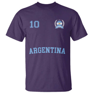 Argentina Football T Shirt Number Ten Argentine Flag Jersey Remera Ftbol Soccer TS02 Purple Print Your Wear