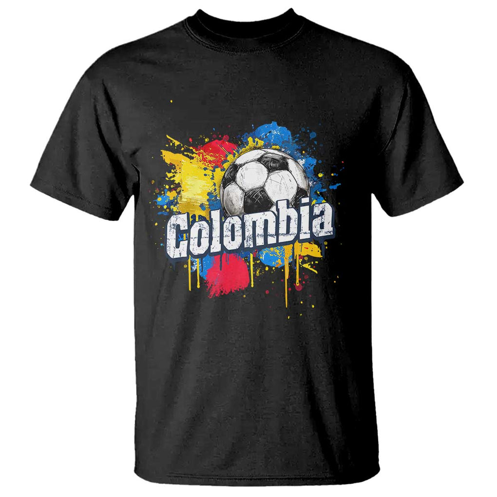 Colombia Football T Shirt Colombian Flag Ftbol Lover TS02 Black Print Your Wear