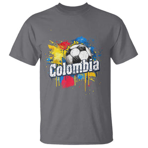 Colombia Football T Shirt Colombian Flag Ftbol Lover TS02 Charcoal Print Your Wear