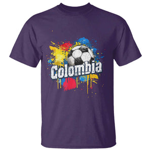 Colombia Football T Shirt Colombian Flag Ftbol Lover TS02 Purple Print Your Wear