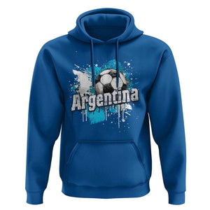 Argentina Football Hoodie Argentine Flag Ftbol Lover TS02 Royal Blue Print Your Wear