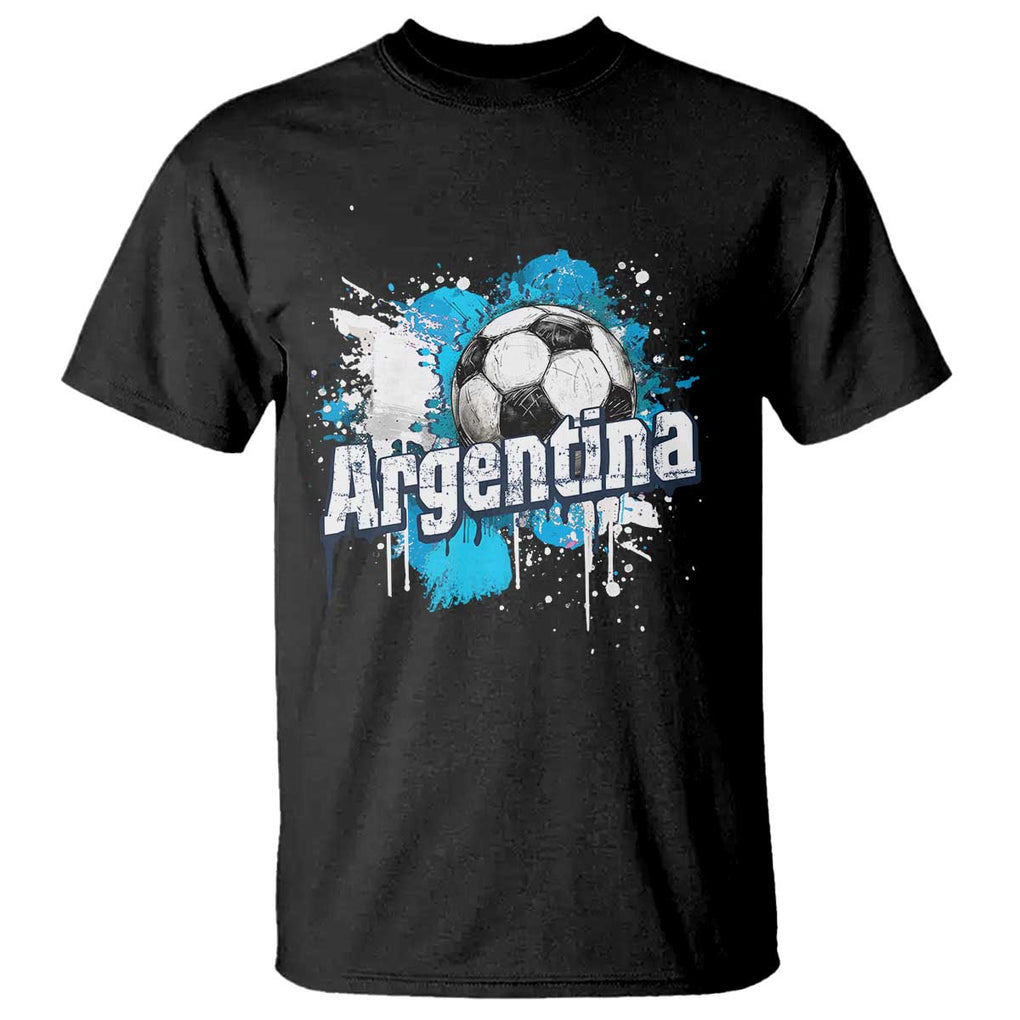 Argentina Football T Shirt Argentine Flag Ftbol Lover TS02 Black Print Your Wear