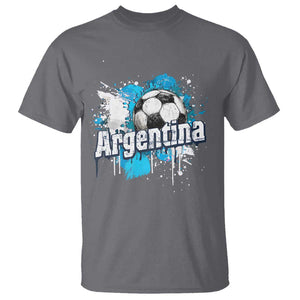 Argentina Football T Shirt Argentine Flag Ftbol Lover TS02 Charcoal Print Your Wear