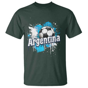 Argentina Football T Shirt Argentine Flag Ftbol Lover TS02 Dark Forest Green Print Your Wear