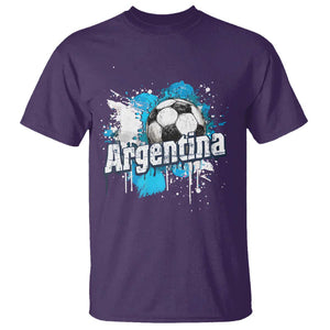 Argentina Football T Shirt Argentine Flag Ftbol Lover TS02 Purple Print Your Wear