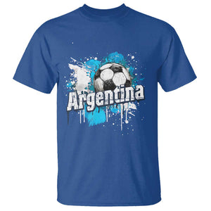 Argentina Football T Shirt Argentine Flag Ftbol Lover TS02 Royal Blue Print Your Wear