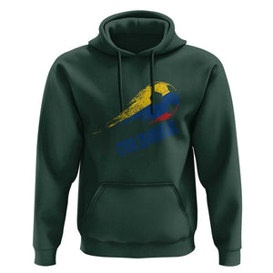 Colombia Football Hoodie Colombian Flag Futbol Soccer Lover TS02 Dark Forest Green Print Your Wear