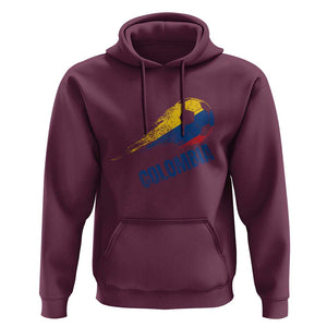 Colombia Football Hoodie Colombian Flag Futbol Soccer Lover TS02 Maroon Print Your Wear