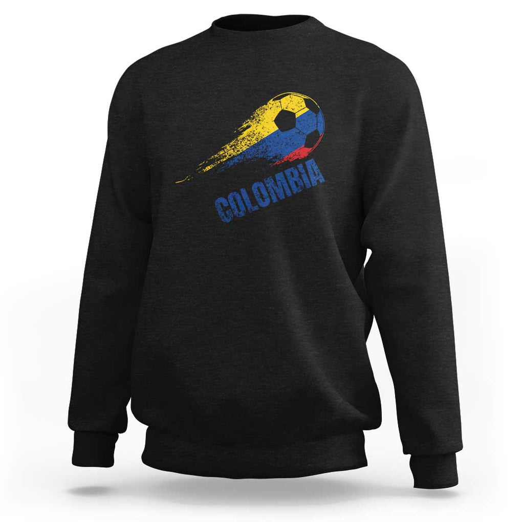 Colombia Football Sweatshirt Colombian Flag Futbol Soccer Lover TS02 Black Print Your Wear