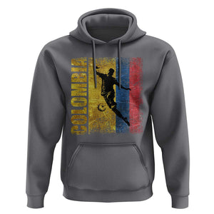 Colombia Football Hoodie Futbol Player Kick Soccer Lover Colombian Flag TS02 Charcoal Print Your Wear