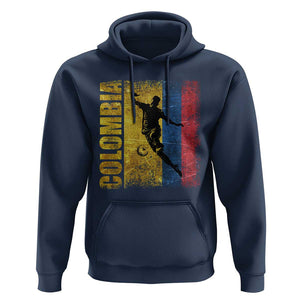 Colombia Football Hoodie Futbol Player Kick Soccer Lover Colombian Flag TS02 Navy Print Your Wear