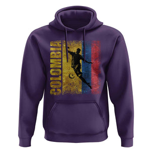 Colombia Football Hoodie Futbol Player Kick Soccer Lover Colombian Flag TS02 Purple Print Your Wear