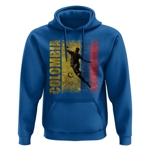 Colombia Football Hoodie Futbol Player Kick Soccer Lover Colombian Flag TS02 Royal Blue Print Your Wear