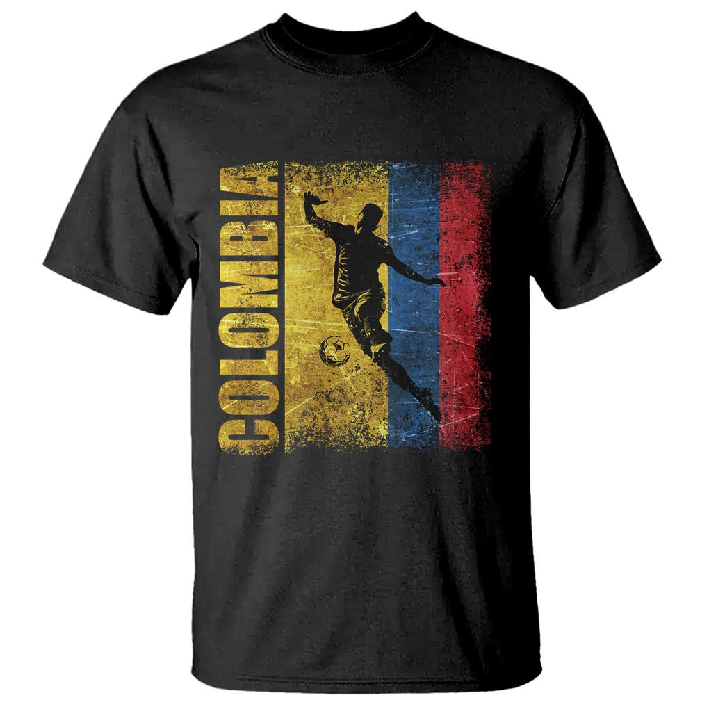 Colombia Football T Shirt Futbol Player Kick Soccer Lover Colombian Flag TS02 Black Print Your Wear