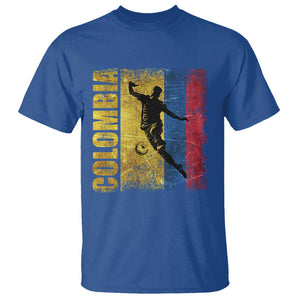 Colombia Football T Shirt Futbol Player Kick Soccer Lover Colombian Flag TS02 Royal Blue Print Your Wear