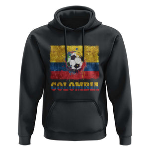 Colombia Football Hoodie Futbol Soccer Colombian Flag Retro Vintage TS02 Black Print Your Wear