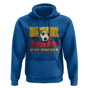 Colombia Football Hoodie Futbol Soccer Colombian Flag Retro Vintage TS02 Royal Blue Print Your Wear