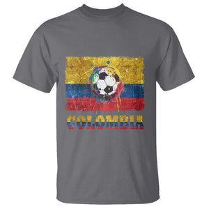 Colombia Football T Shirt Futbol Soccer Colombian Flag Retro Vintage TS02 Charcoal Print Your Wear