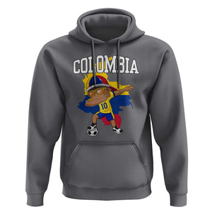 Colombia Football Hoodie Colombian Dabbing Futbol Boy TS02 Charcoal Print Your Wear