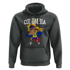 Colombia Football Hoodie Colombian Dabbing Futbol Boy TS02 Dark Heather Print Your Wear