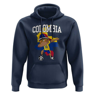 Colombia Football Hoodie Colombian Dabbing Futbol Boy TS02 Navy Print Your Wear