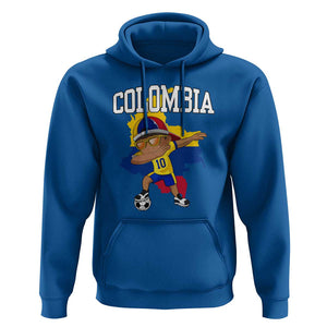 Colombia Football Hoodie Colombian Dabbing Futbol Boy TS02 Royal Blue Print Your Wear