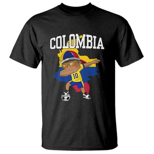 Colombia Football T Shirt Colombian Dabbing Futbol Boy TS02 Black Print Your Wear