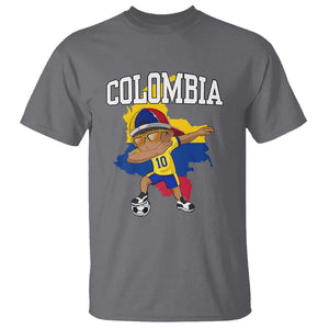 Colombia Football T Shirt Colombian Dabbing Futbol Boy TS02 Charcoal Print Your Wear