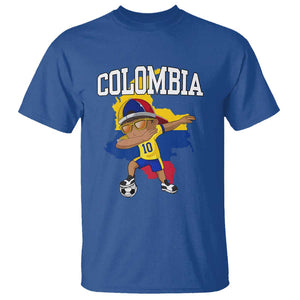 Colombia Football T Shirt Colombian Dabbing Futbol Boy TS02 Royal Blue Print Your Wear