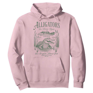 Alligators for Human Rights Hoodie Save Everglades Alcatraz TS02 Light Pink Print Your Wear
